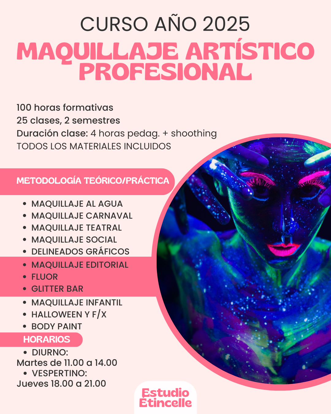 CURSO ANUAL DE MAQUILLAJE ARTISTICO - 20% DE DESCUENTO