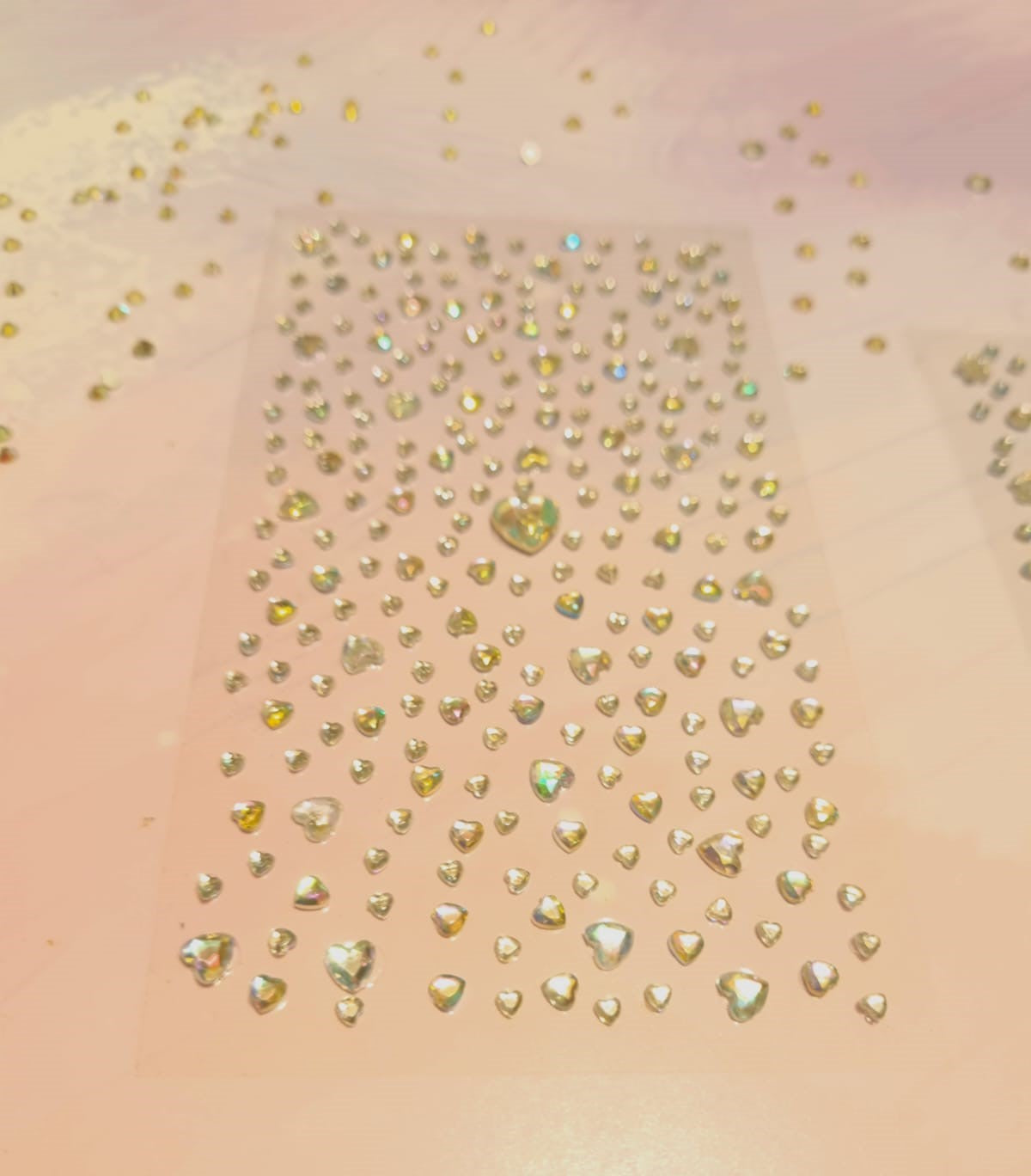 Cristales de CORAZONES adhesivos