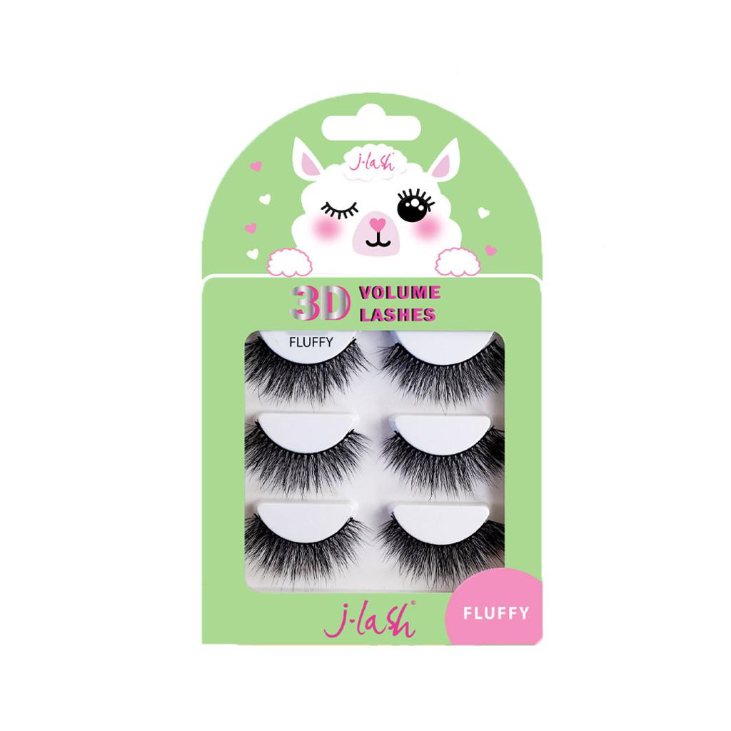 SET 3xJLASH Pestañas Acabado Natural (Faux Mink -4 versiones)