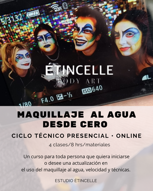 CICLO TÉCNICO DE MAQUILLAJE AL AGUA DESDE CERO