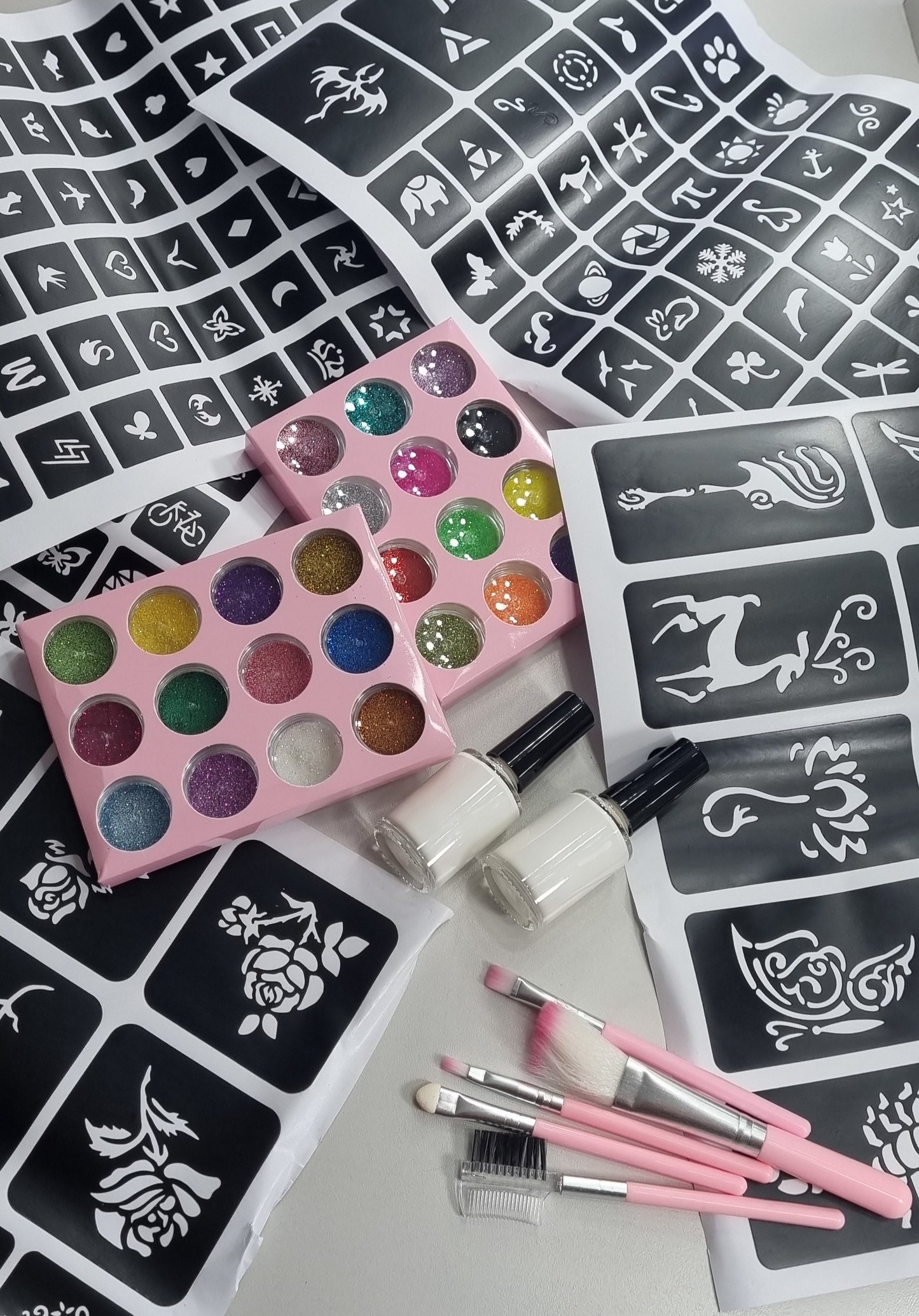 GLITTER TATTOO SET