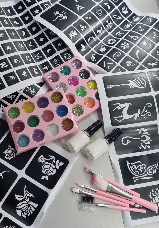 GLITTER TATTOO SET