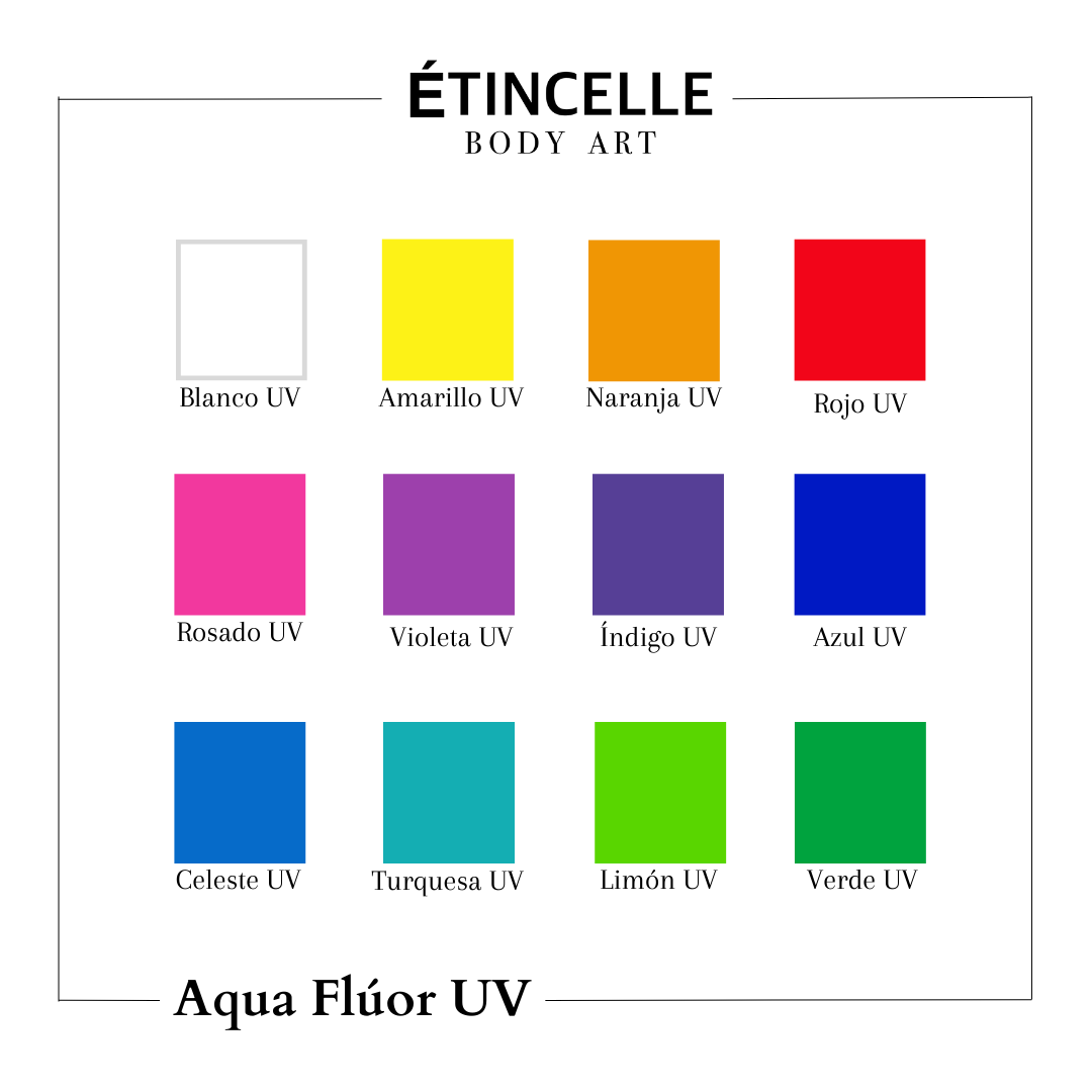 Paleta ELEGANT 12 colores Aqua a elección (Mate-Flúor UV-Perlados)