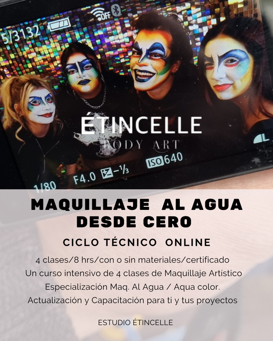 CICLO TÉCNICO DE MAQUILLAJE AL AGUA DESDE CERO - 21 DE AGOSTO
